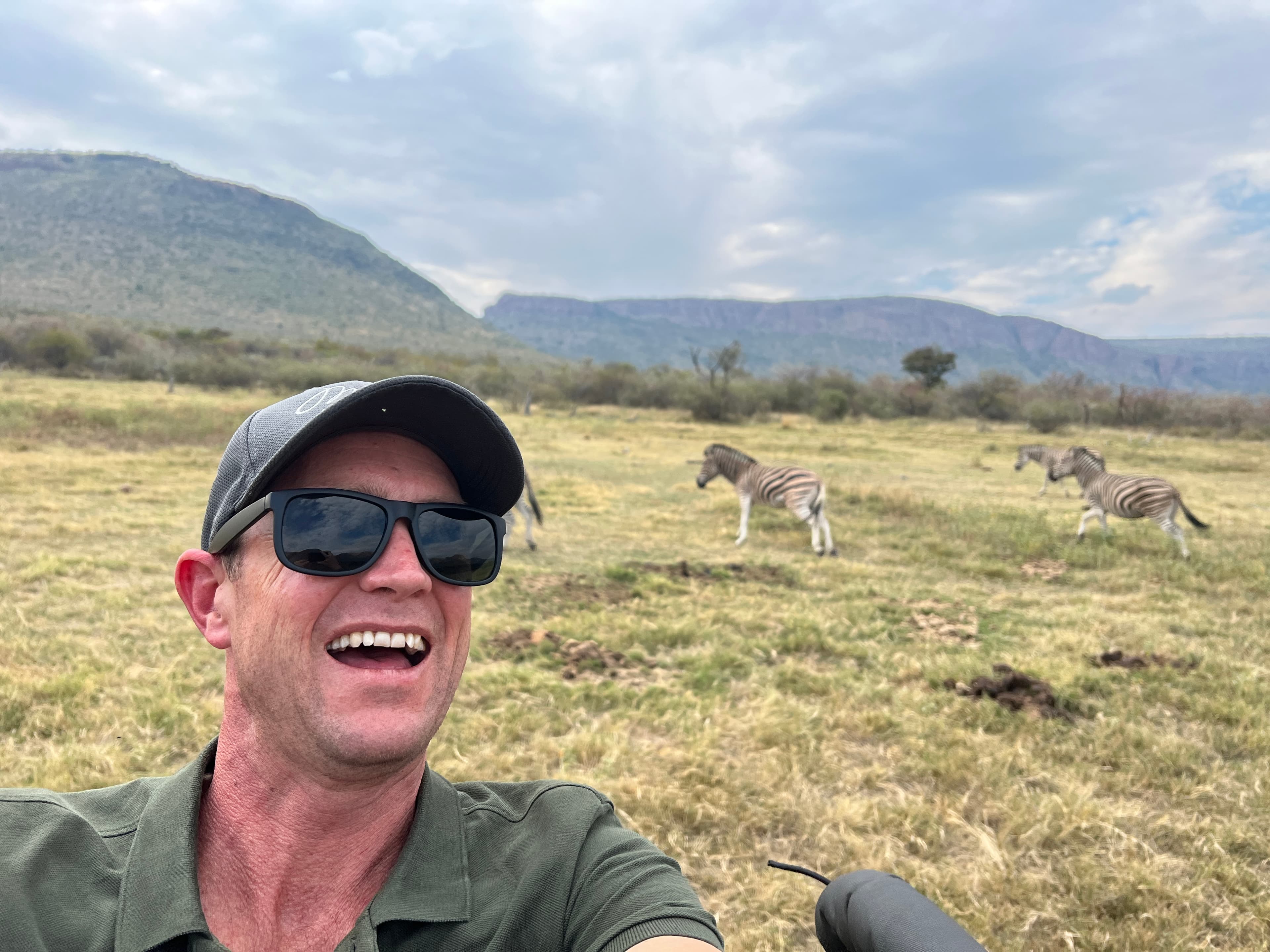 Andrew Parrington, Founder of Wildfluence, on safari in South Africa.
