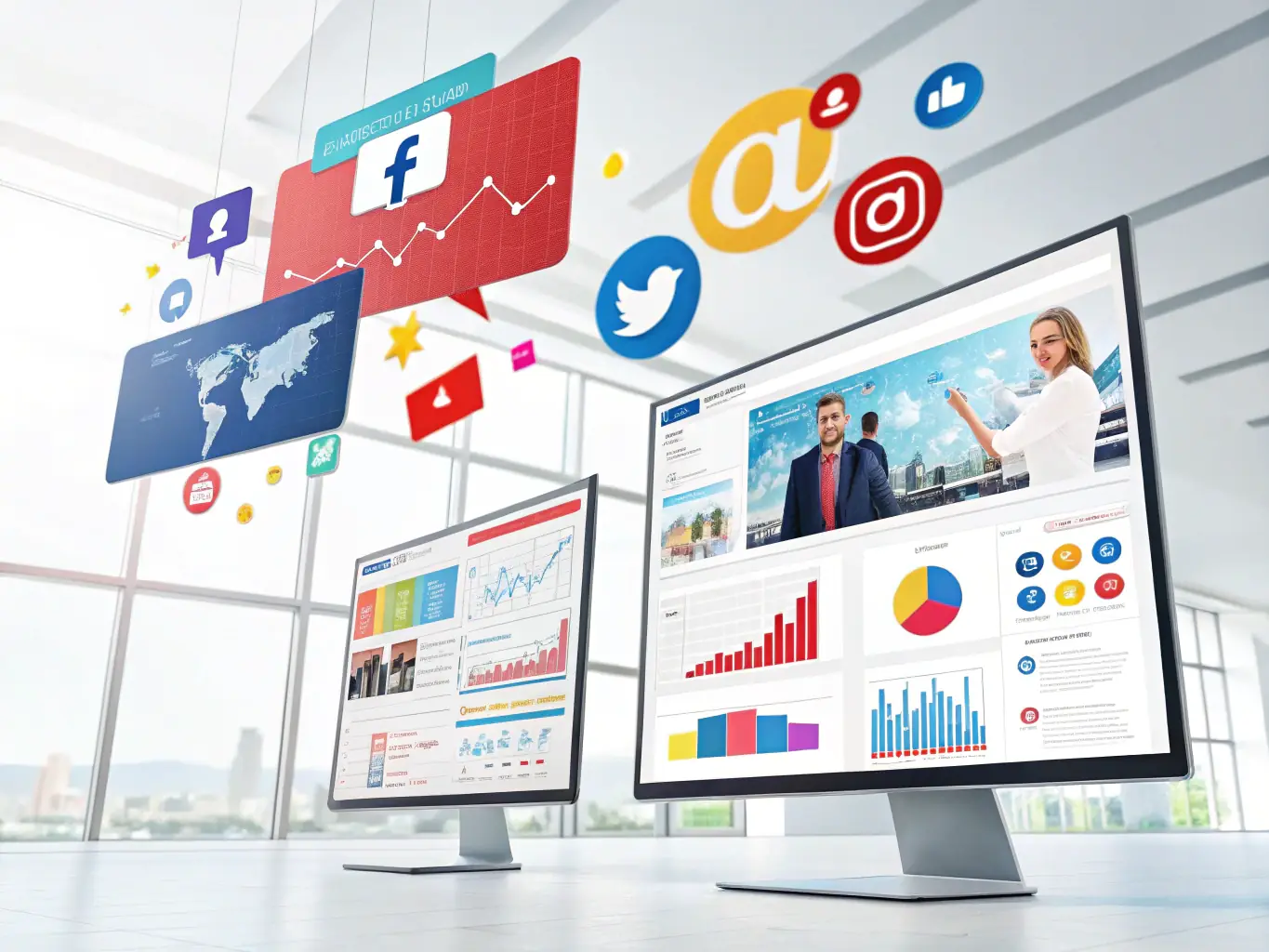 A successful influencer campaign showcased on a digital screen, demonstrating the reach and impact of the partnership.